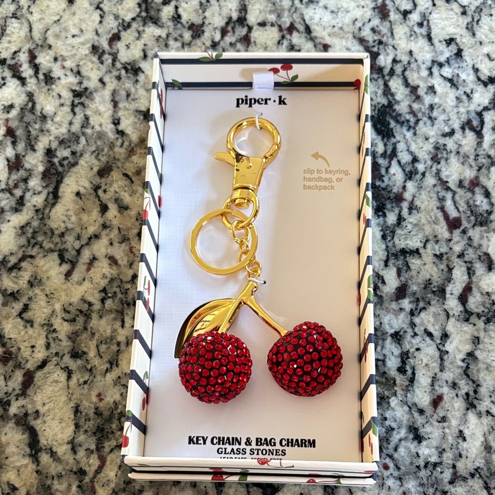 Piper K Cherry Bag Charm